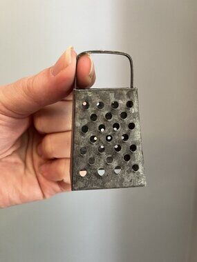 Vintage Mini Metal Cheese Box Grater Tiny 2.5"